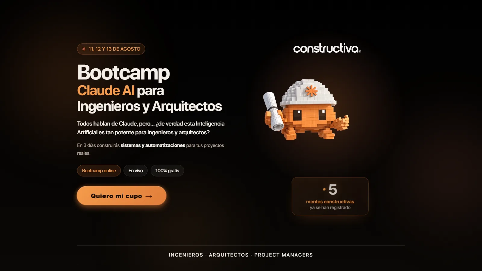Landing del bootcamp